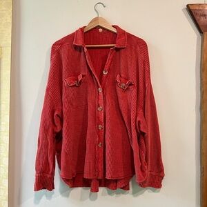 Free people one Scout Jacket size XS red
